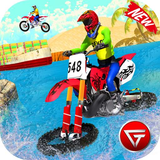 Beach Water Surfer Dirt Bike: Free Racing Games 3D