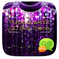 GO SMS PURPLE BOWKNOT THEME on 9Apps