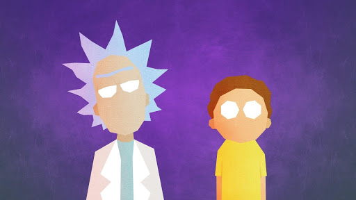 rick and morty cool driving 4K wallpaper download
