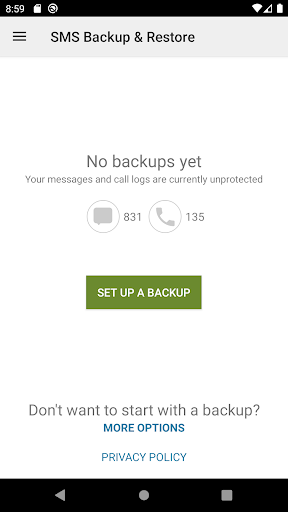 SMS Backup & Restore screenshot 1