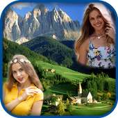 Green Hill Frame Photo Editor - Blend Me Collage on 9Apps