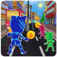 Subway Hero Masks :3D Adventure Run Blue Dash game