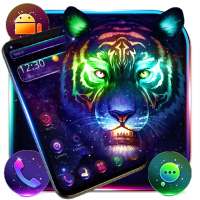 Neon Galaxy Colorful Tiger Theme