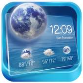 Transparent Weather & Clock