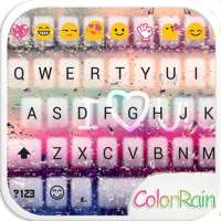 COLOR RAIN Emoji Keyboard Skin on 9Apps