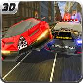 Rapide Police Chase voitures3D
