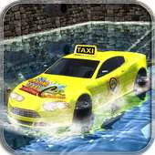 Water taxi car floating: loco surfer barco sim 3D