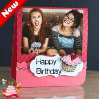 Birthday Greeting Cards Maker: photo frames, cakes