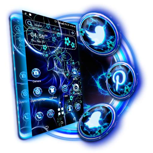 Dark Blue Fractal Theme Launcher