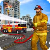 消防 街 救助者： 消防士 トラック ゲーム