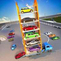 Crazy Car Transport Truck 3d