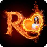 Fire Text Photo Frame