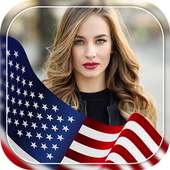 USA Independence Day Flag on DP : 4th July on 9Apps