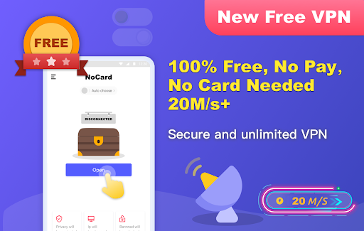 NoCard VPN - Free Fast VPN Proxy, No Card Needed screenshot 1