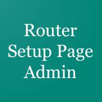 Router Setup Page - Admin