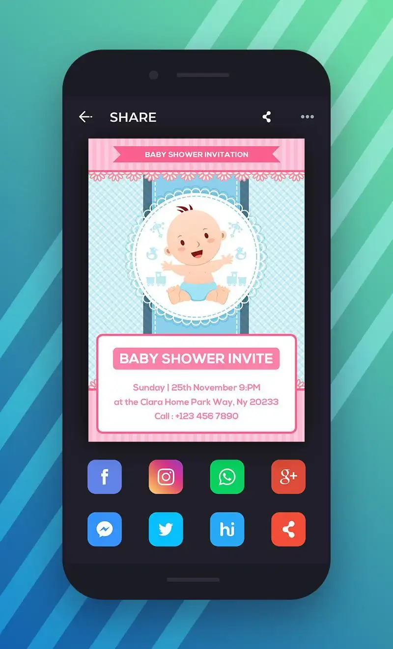 Baby Shower Invitation Card Maker Screenshot