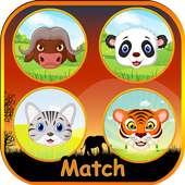 Kids Animals Memory Matches