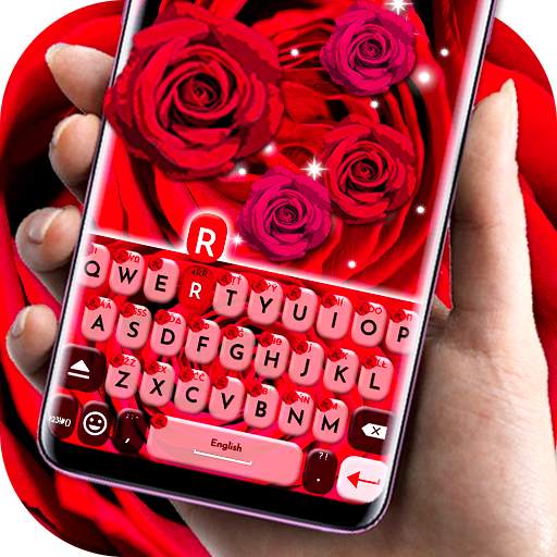 Red Rose Keyboard 🌹 Emoji Keyboard Themes