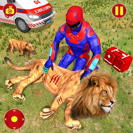 Light Superhero Robot Animal Rescue Mission