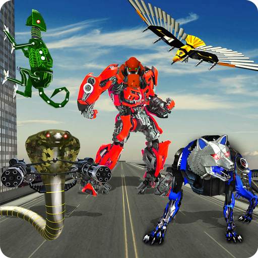 Multi Robot Transform Wolf, Snake, Falcon & Lizard