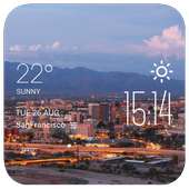Tucson weather widget/clock on 9Apps