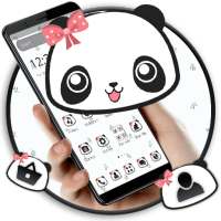 Cute Lovely Panda Bow Theme