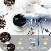 Weather Clock Widget Coffee