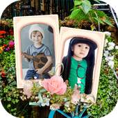 Awesome Double Photo Frame Garden Wale Application