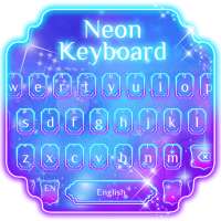Blue Purple Neon Keyboard Theme