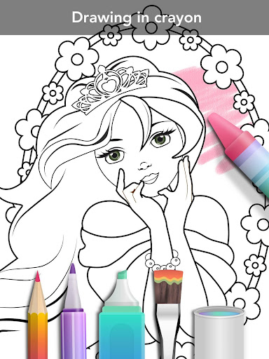 Princess coloring book screenshot 22
