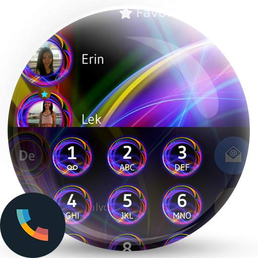 Neon Abstract Phone Dial Theme