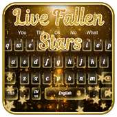 Live Fallen Gold Glitter Keyboard Theme on 9Apps