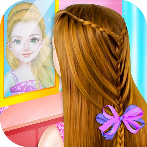 Little Princess Magical Braid updo Hairstyle Salon