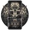 Black Rose Skull Keyboard