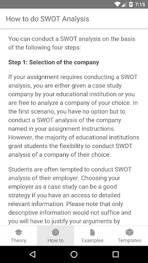 SWOT Analysis Assignment स्क्रीनशॉट 2