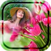 Pink Flowers Photo Frames on 9Apps