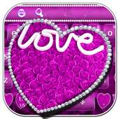Purple Love Rose Keyboard on 9Apps