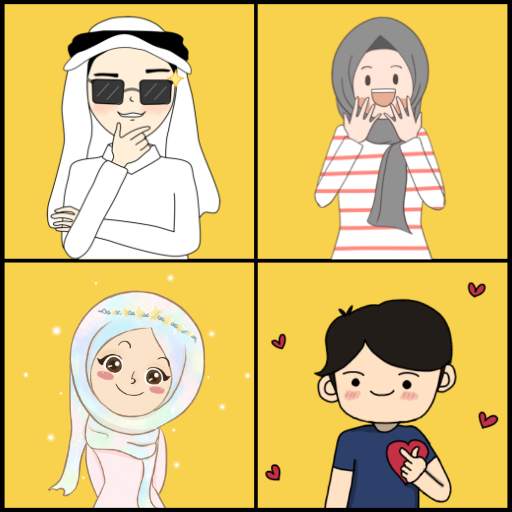 Cute Muslim Sticker for WhatsApp