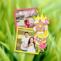 Awesome Double Photo Frame Garden Wale Application