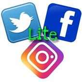 Instagram Twitter Facebook - 3 in One App Lite