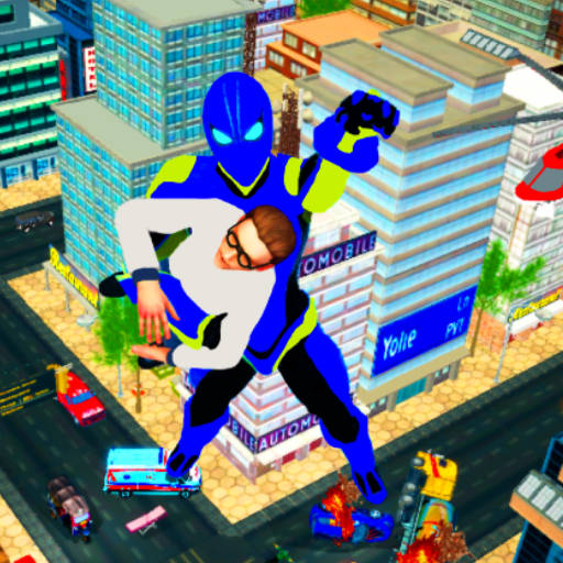 Superhero Spider Rope City Rescue Mission