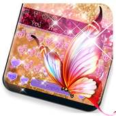 Glitter Sparkling Butterfly Keyboard