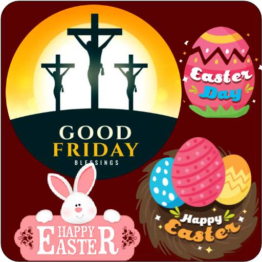 Good Friday Stickers Happy Easter All Festivals