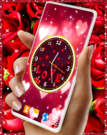 Love Clock Wallpaper ❤️ Hearts 4K Live Wallpaper скриншот 2