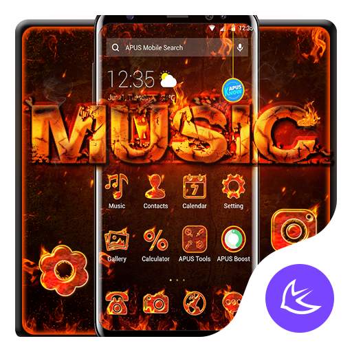 Flame Music APUS Launcher theme