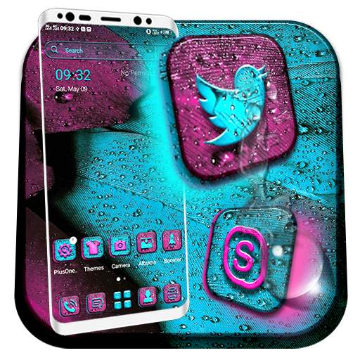 Feather Water Drop Launcher Theme