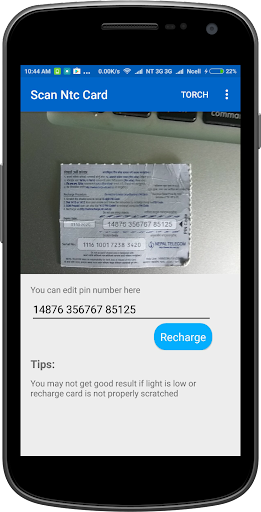 Recharge Scanner for NTC/Ncell screenshot 1
