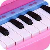 Instrumentos musicais de piano rosa