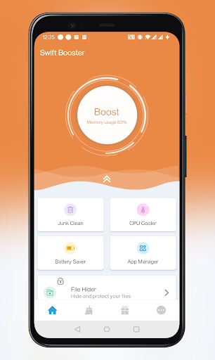 Swift Booster - Pembersih Telefon & Penguat RAM screenshot 1