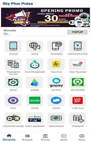 SKY PULSA - Aplikasi Jual Pulsa Gratis screenshot 2